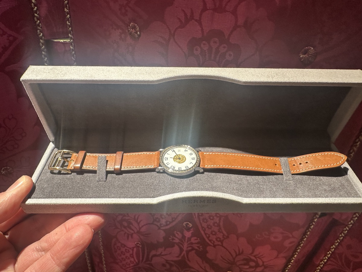 Hermès – Montre Sellier vintage avec papiers et écrin d’origine (1995)-photo-4