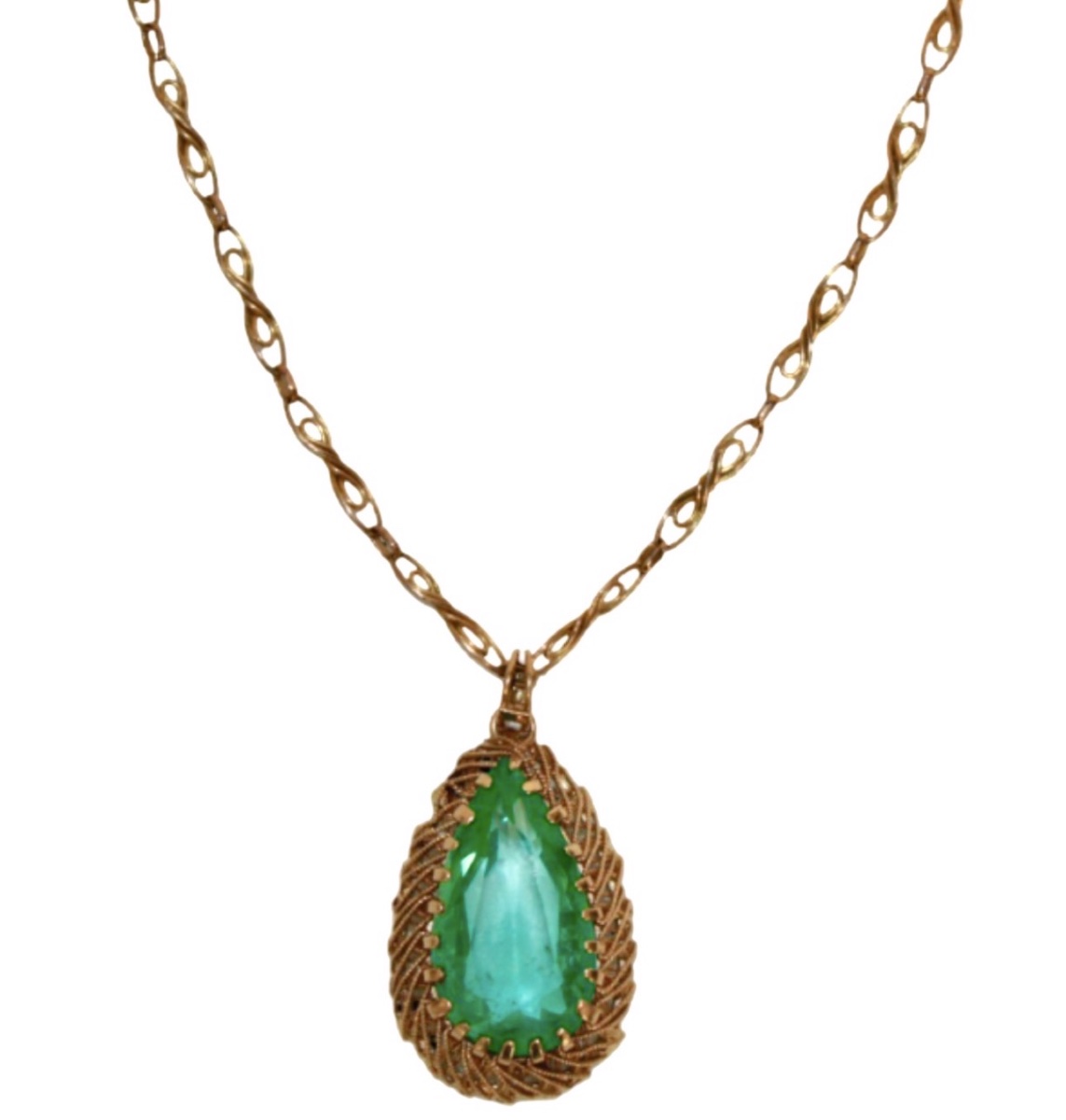 Important pendentif Vintage des années 1970 en or jaune 18 carats -photo-3