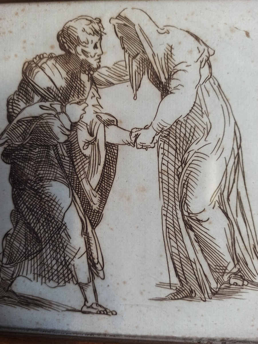 16th Century Brown Ink Drawing-photo-4