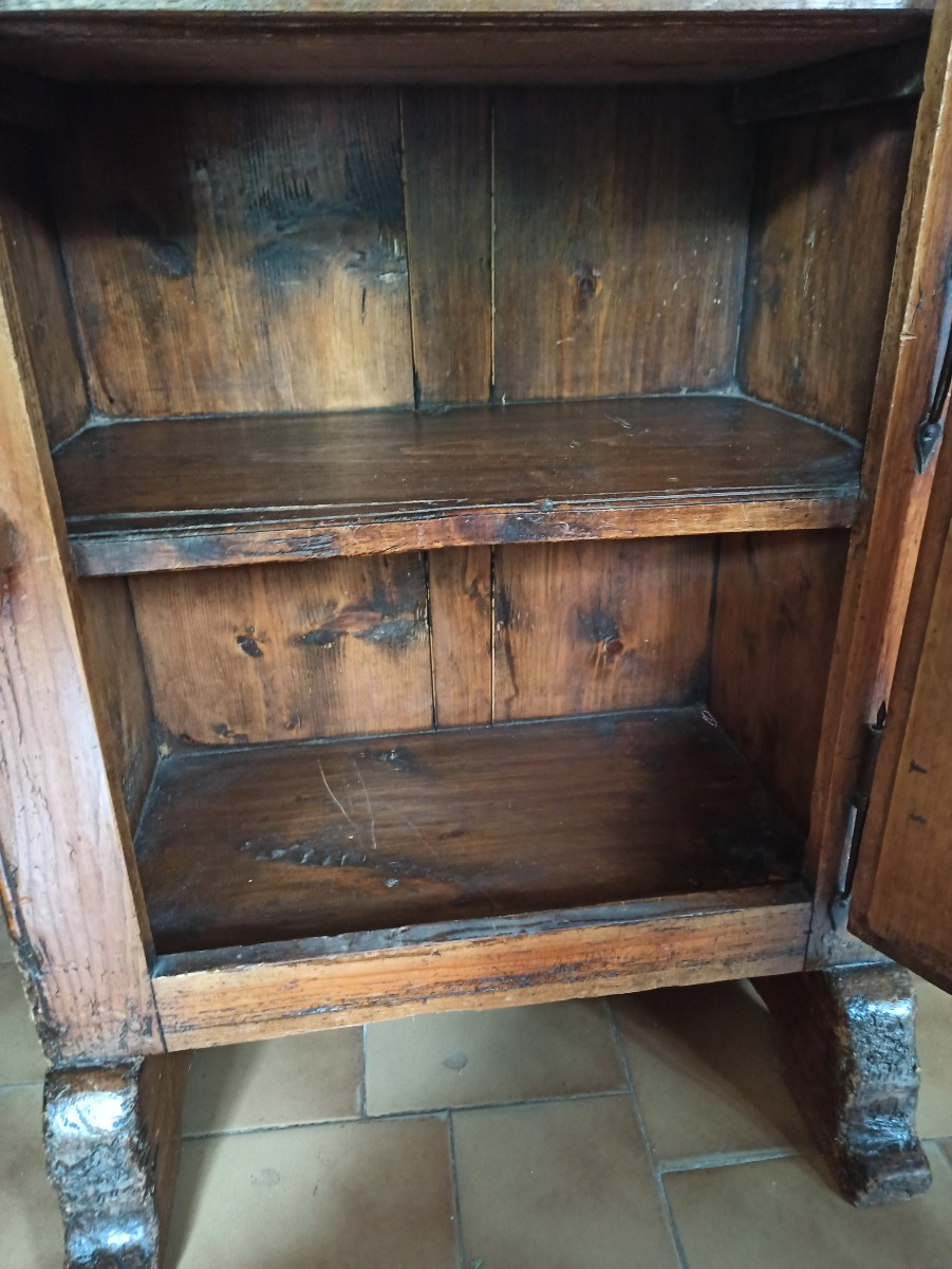 Small Piece Of Swiss Pine Furniture Queyras Hautes-alpes 18th Century-photo-4