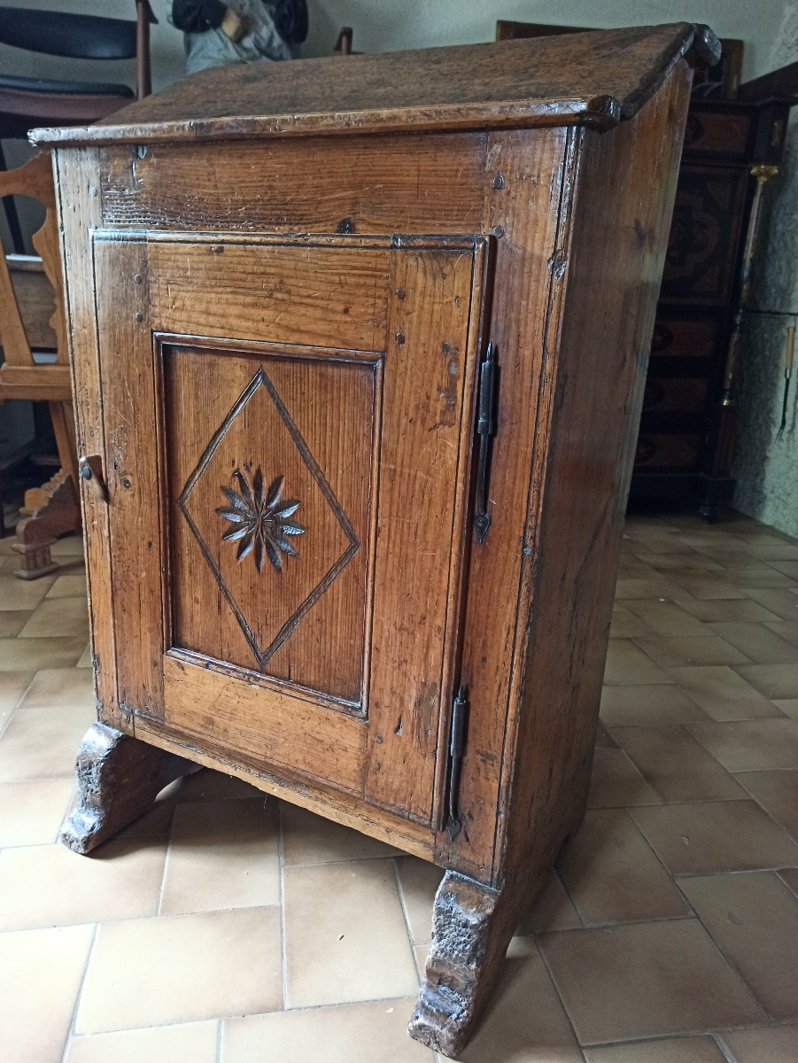 Small Piece Of Swiss Pine Furniture Queyras Hautes-alpes 18th Century
