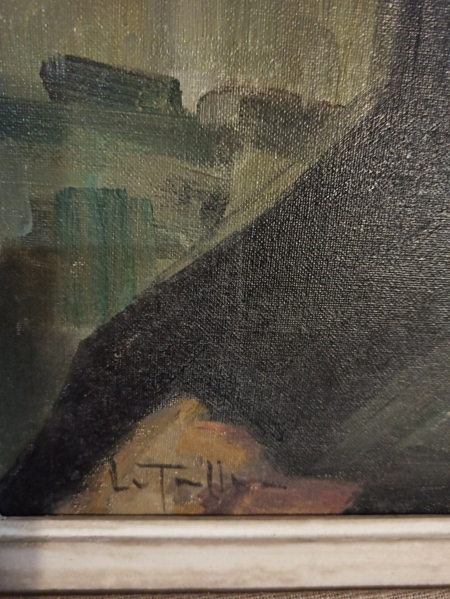 Tableau "Bretonne de Concarneau" Jean Louis Le Toullec-photo-3