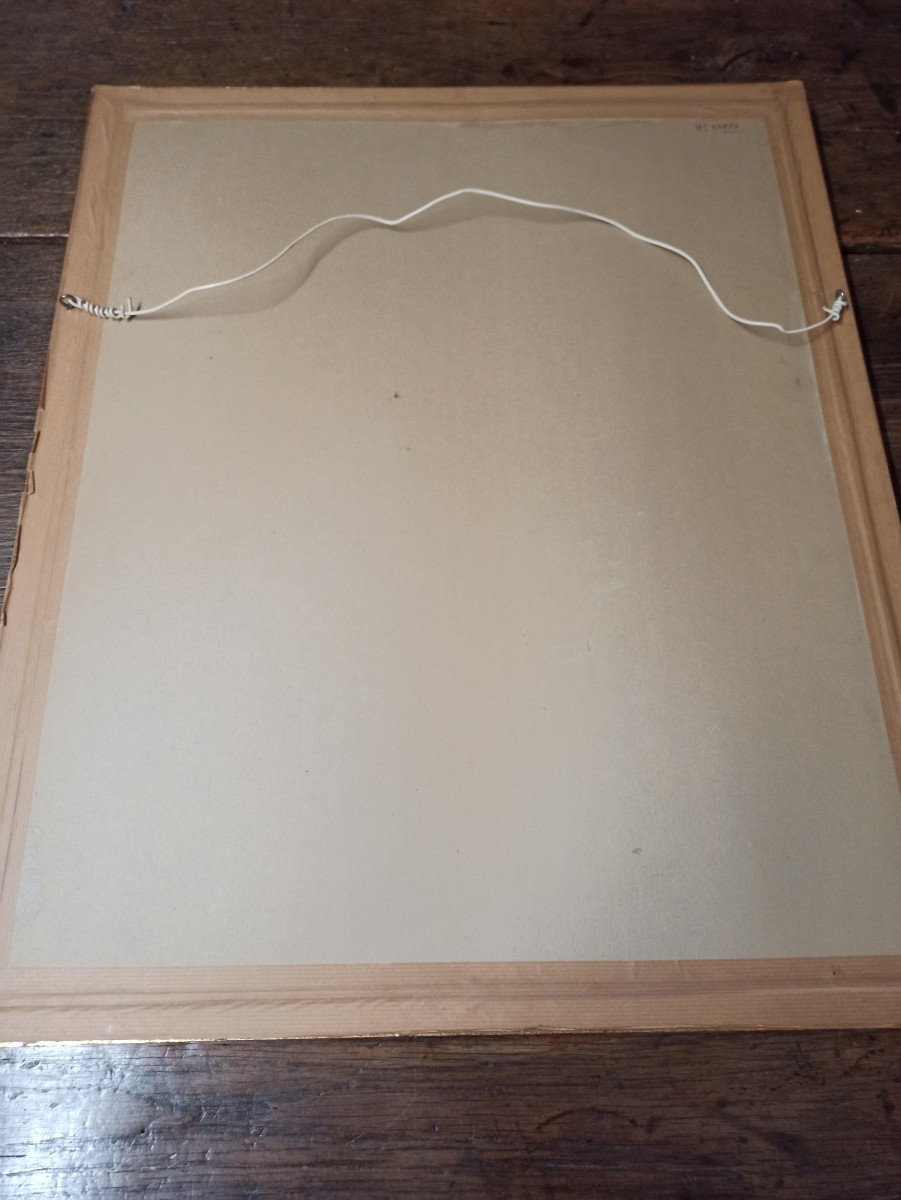 Pastel "La crucifixion" XXe siècle-photo-4