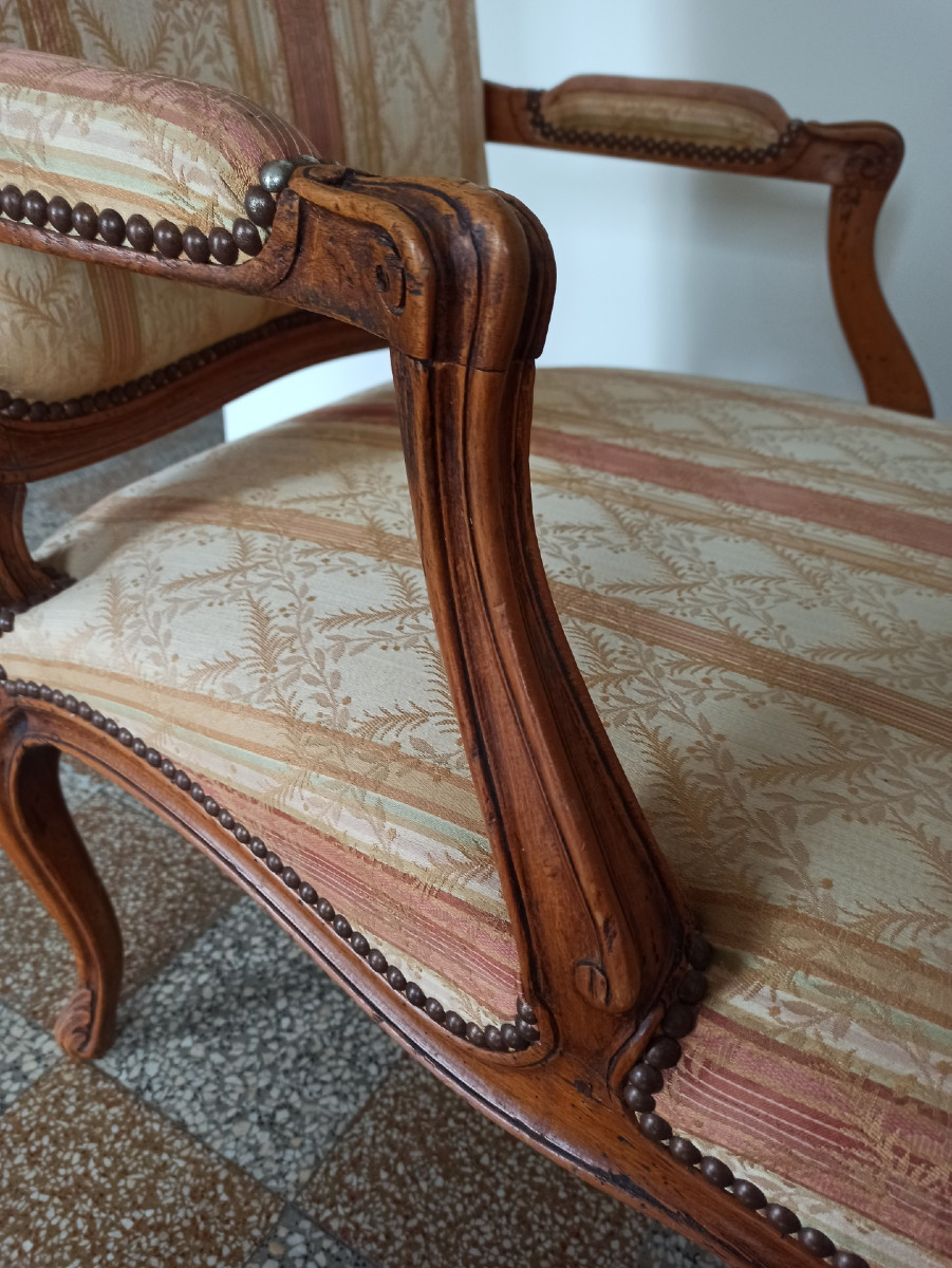 Pair Of Large Louis XV Style Armchairs By André Mailfert-photo-1