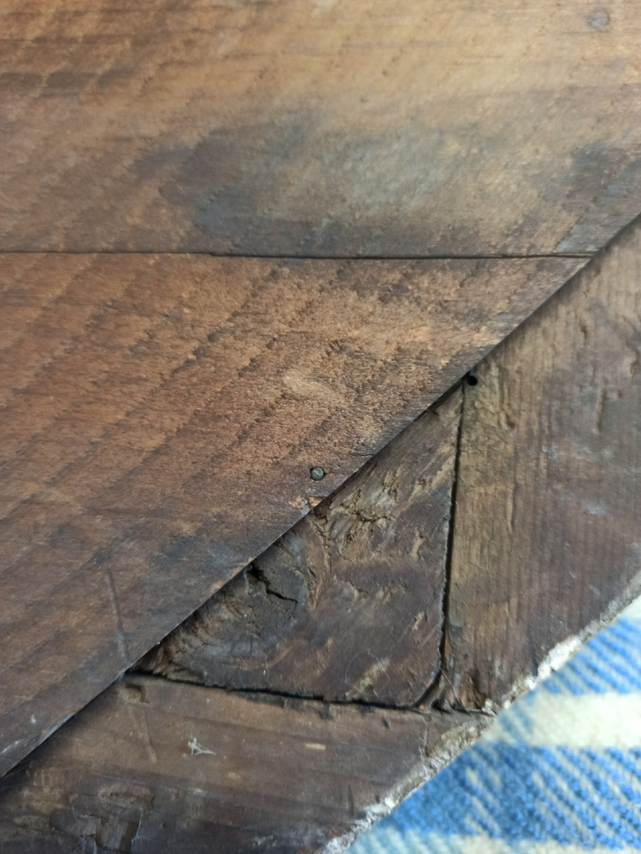 Miroir octogonal Louis XIV d'époque XVIIe siècle à profil inversé-photo-1