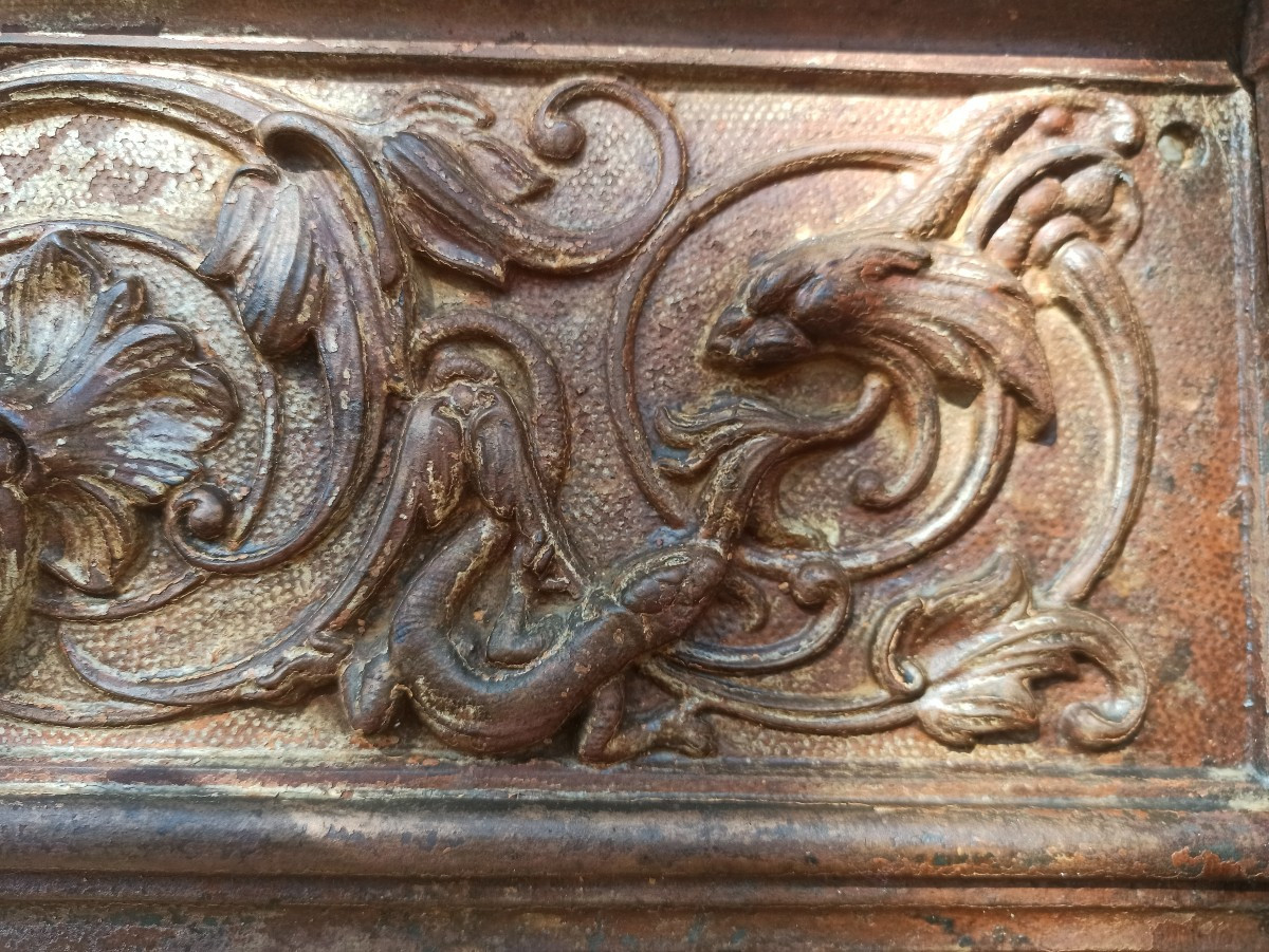 Cheminée en fonte XIXe siècle-photo-1