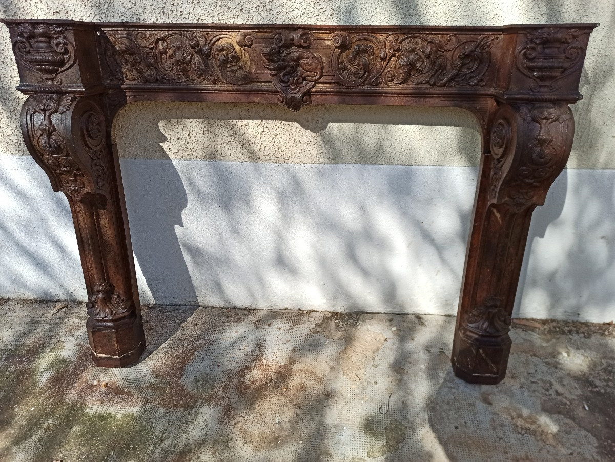 Cheminée en fonte XIXe siècle-photo-5