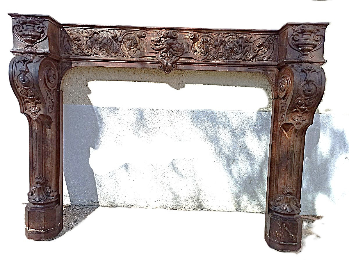Cheminée en fonte XIXe siècle