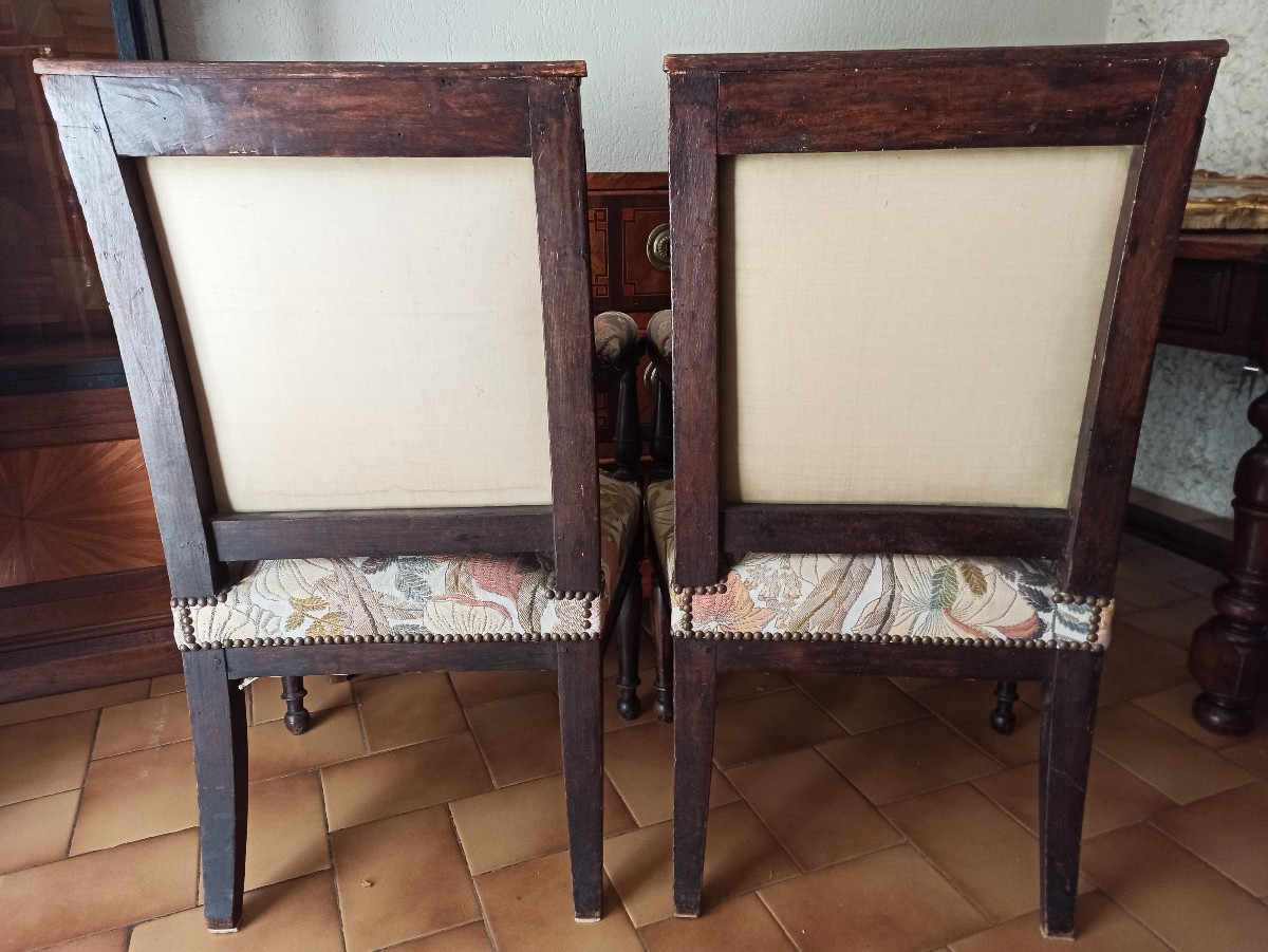Pair Of 18th Century Directoire Armchairs-photo-3