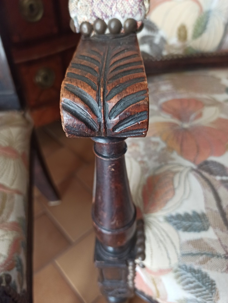 Pair Of 18th Century Directoire Armchairs-photo-1