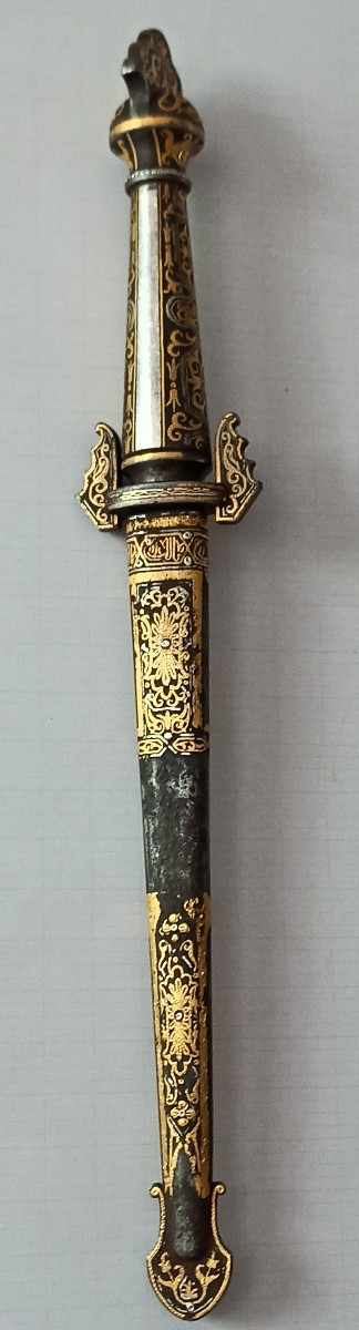 Nasrid Damascened Dagger Fabrica Toledo Spain 19th Century-photo-3