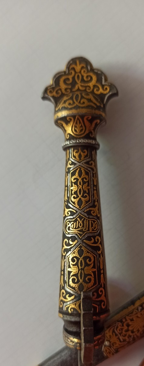 Nasrid Damascened Dagger Fabrica Toledo Spain 19th Century-photo-7