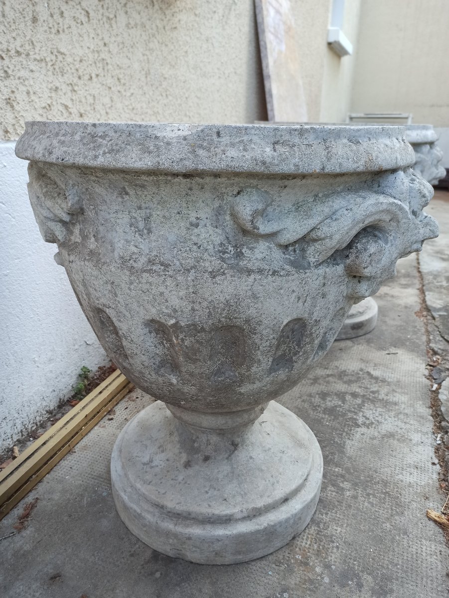 Grande paire de vasques de jardin-photo-1