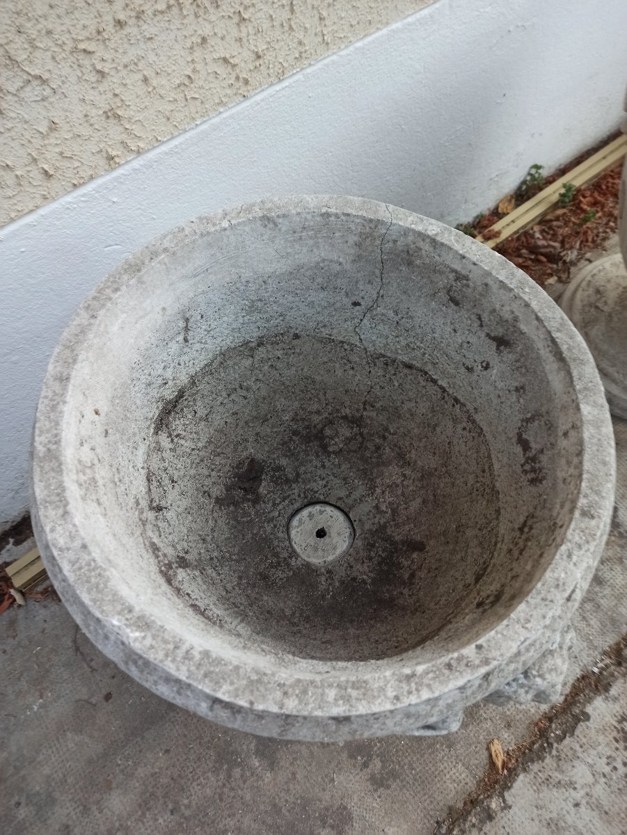Grande paire de vasques de jardin-photo-2