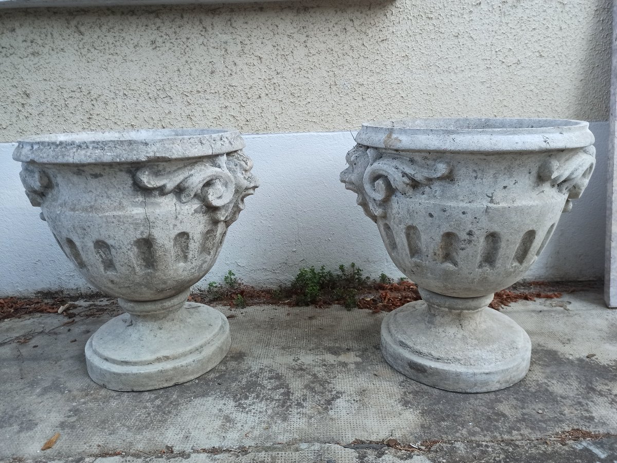 Grande paire de vasques de jardin-photo-4