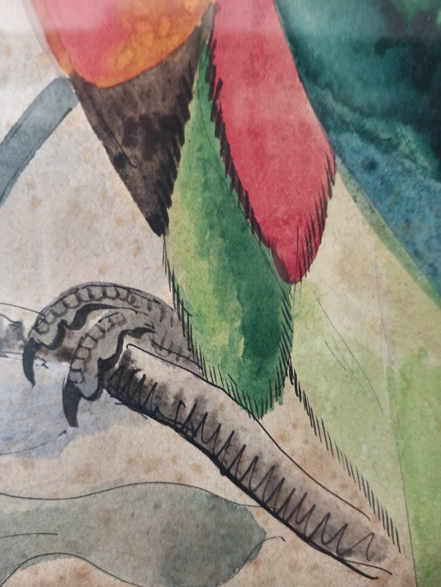 Georges Lucien Guyot (1885–1973) A Pair Of Parrots-photo-4