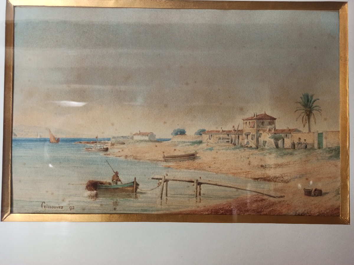 Aquarelle XIXe  siècle