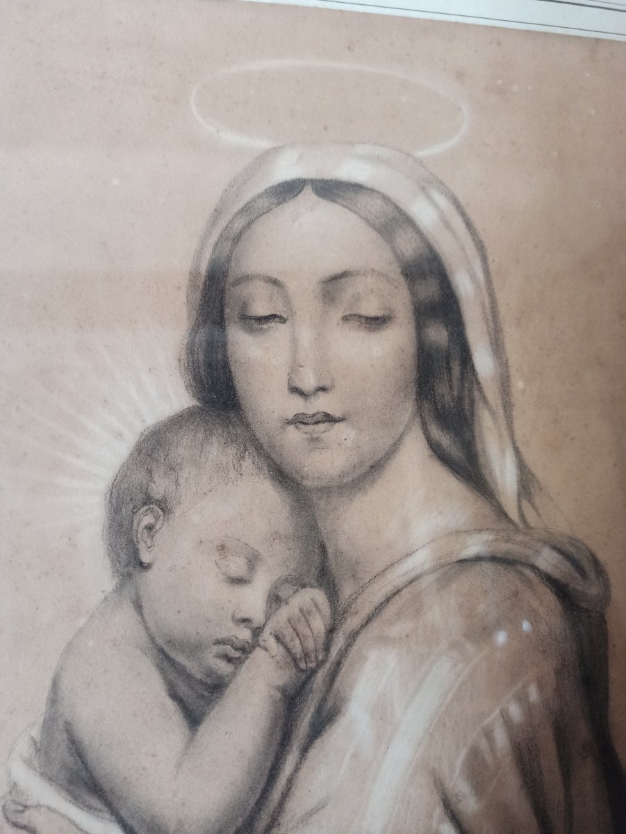 Drawing Of The Virgin And Child-photo-4