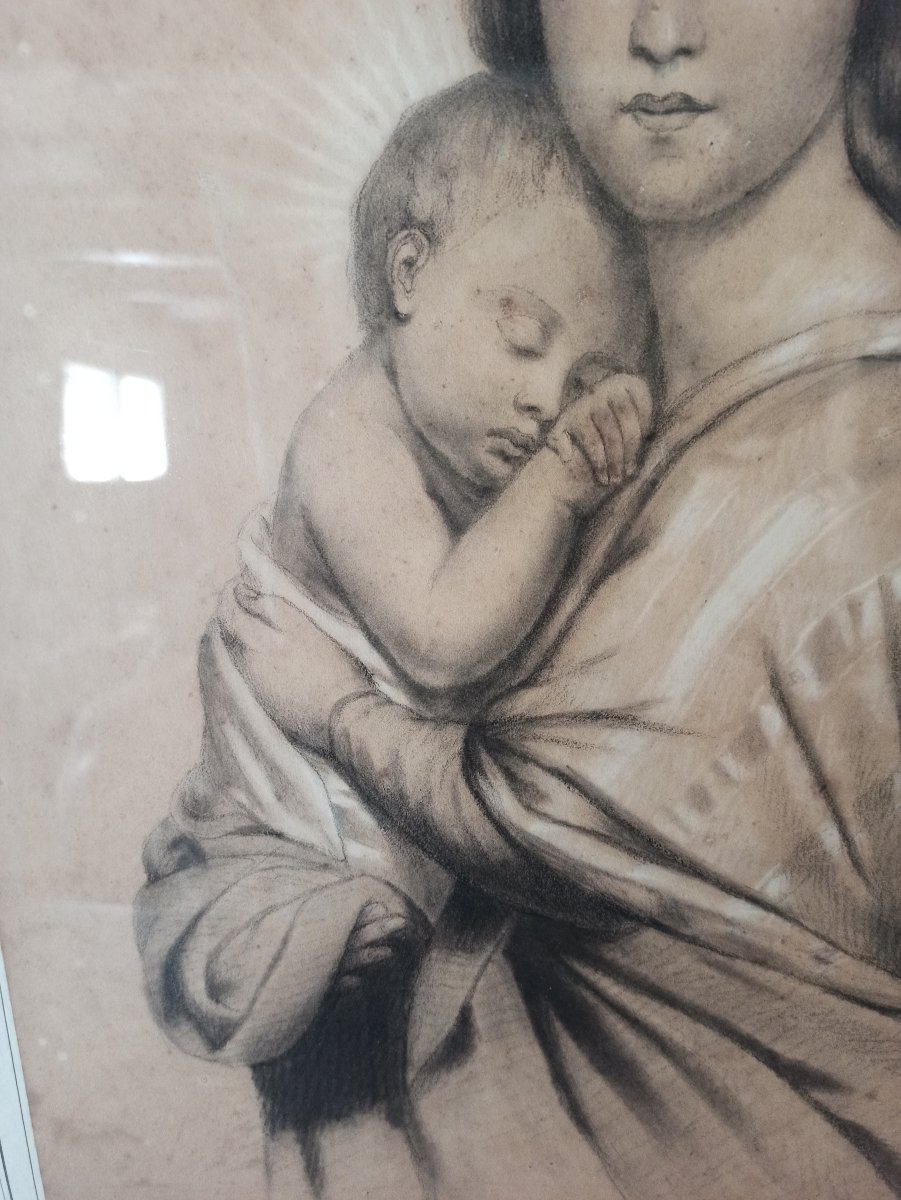 Drawing Of The Virgin And Child-photo-1