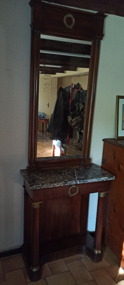 Empire-style Console Table And Mirror