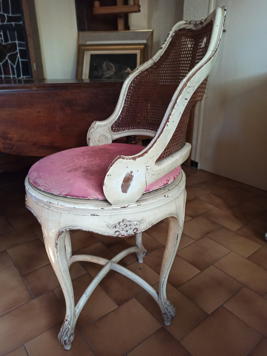 Fauteuil de bureau en bois laqué-photo-3