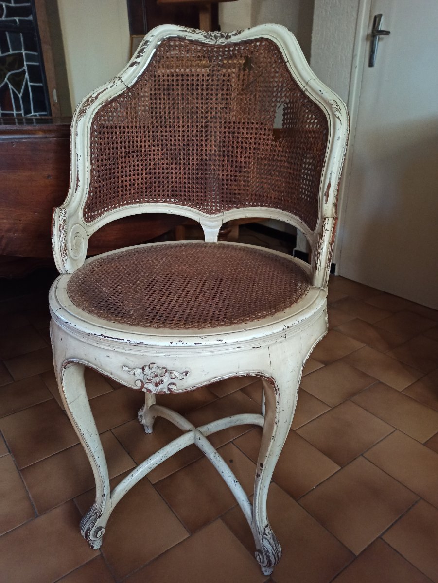 Fauteuil de bureau en bois laqué-photo-2