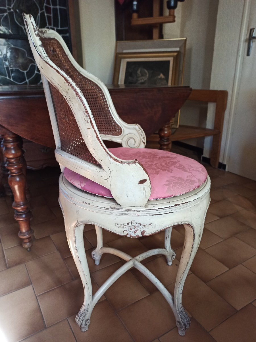 Fauteuil de bureau en bois laqué-photo-1