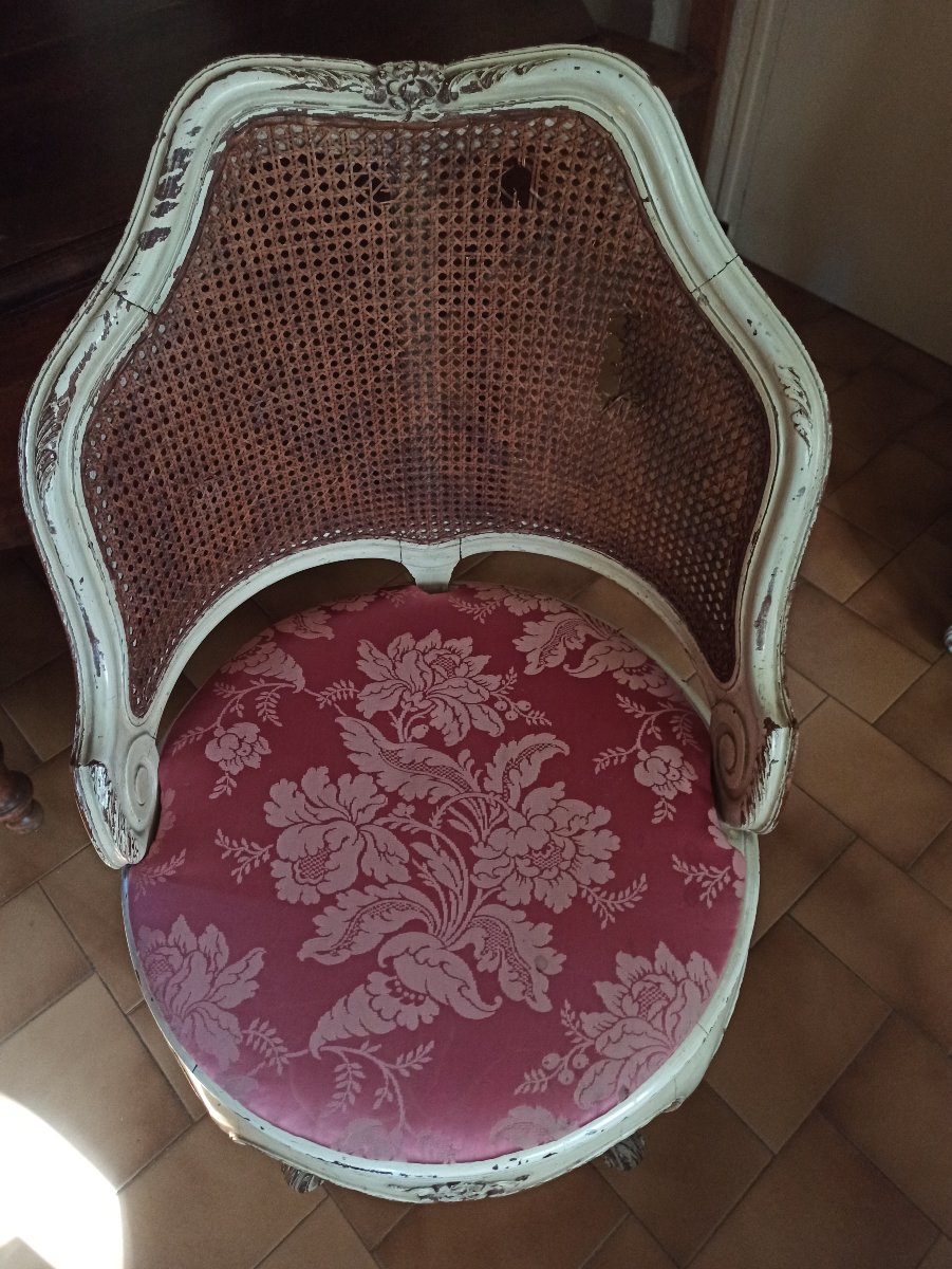 Fauteuil de bureau en bois laqué-photo-6