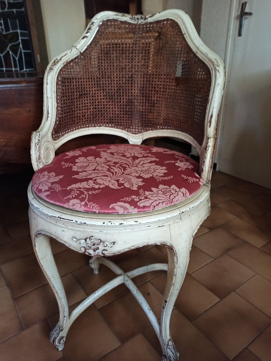 Fauteuil de bureau en bois laqué