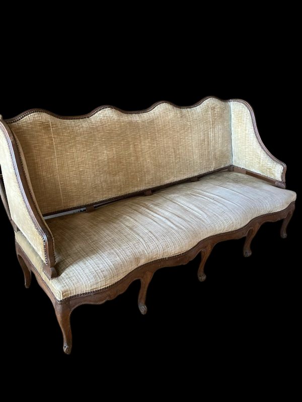 18th-century Wingback Bench