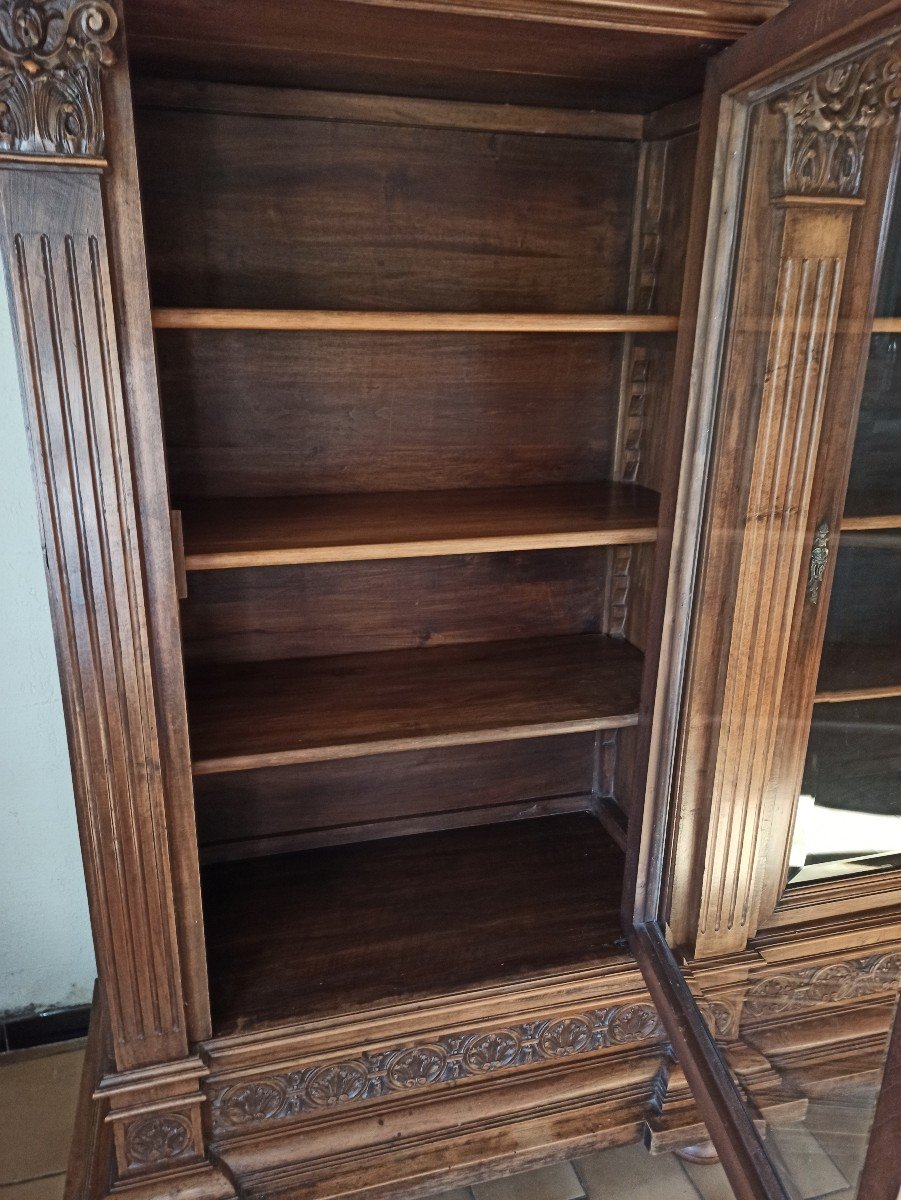19th Century Walnut Library-photo-3