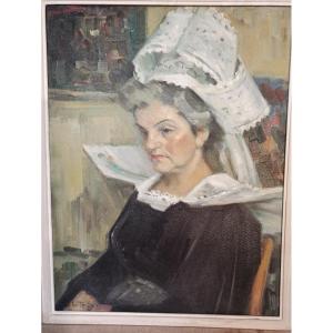 Tableau "Bretonne de Concarneau" Jean Louis Le Toullec