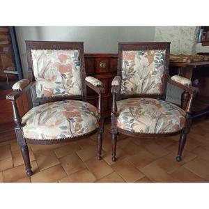 Pair Of 18th Century Directoire Armchairs