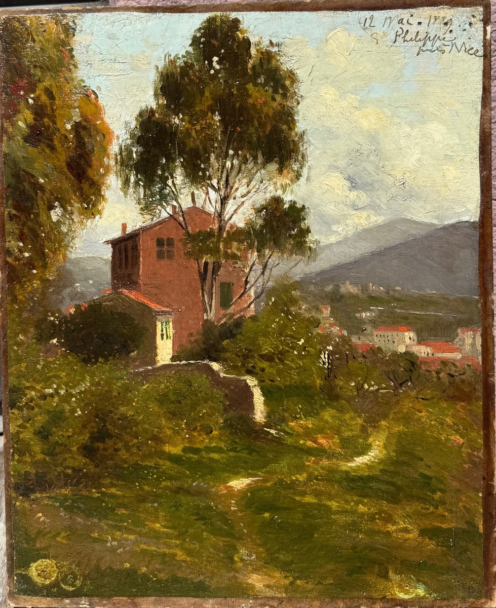 View Of Nice 1889 Oil On Canvas Côte d'Azur-photo-2