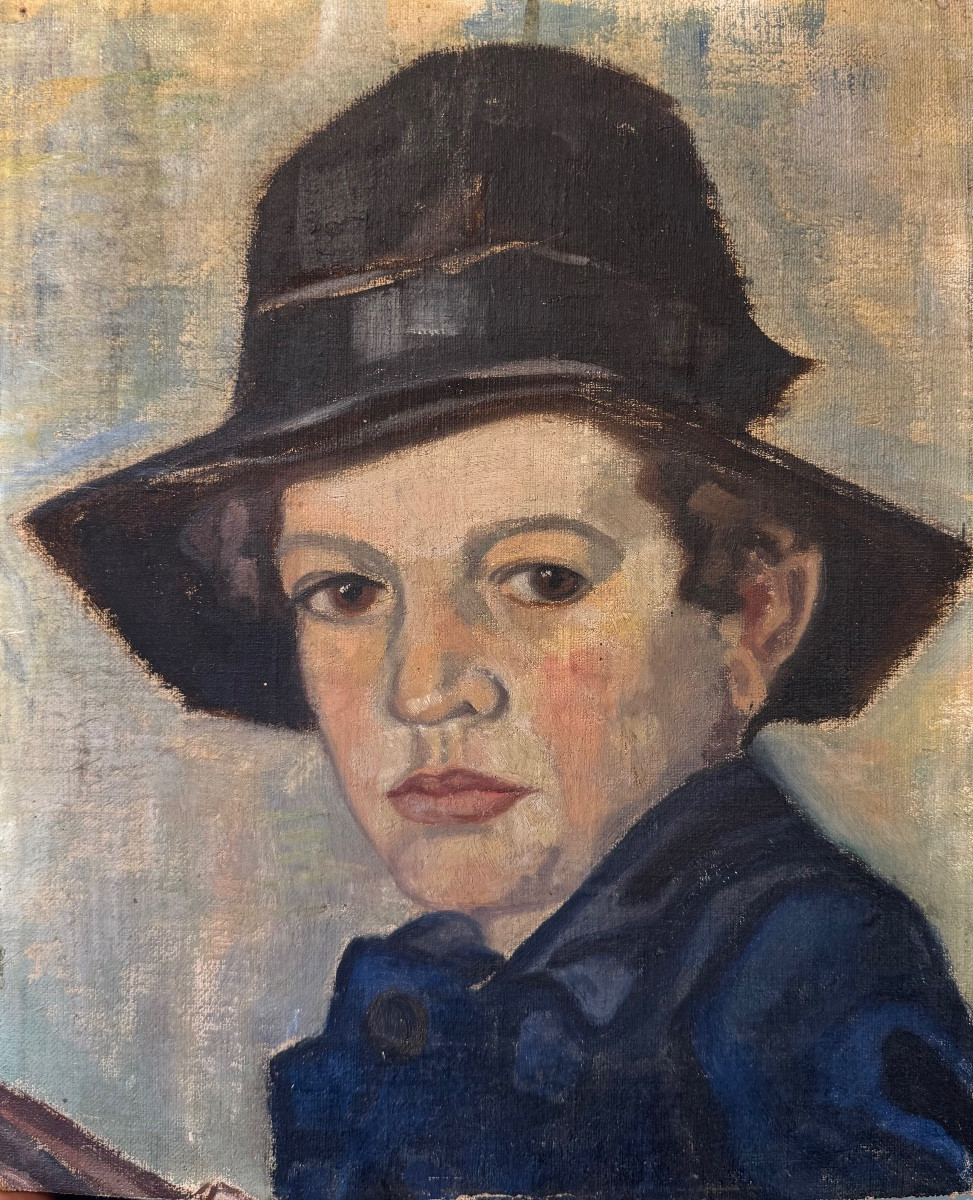 Foreign School Circa 1920 Portrait Of A Boy