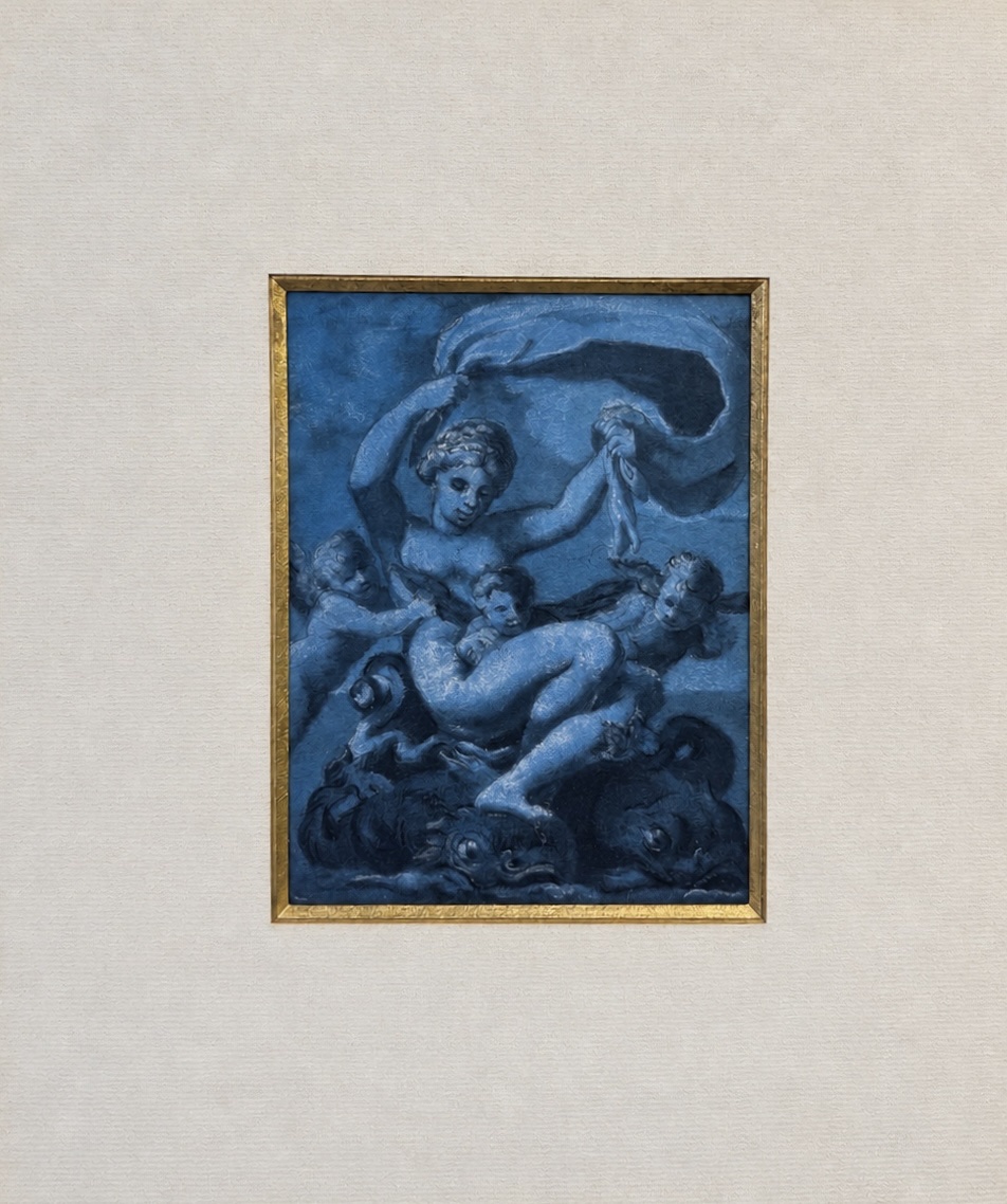 École française fin XVIIIe siècle allégorie de la mer dessin ancien -photo-2