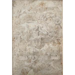 Italian School, Circa 1600 Christ, An Old Religious Drawing