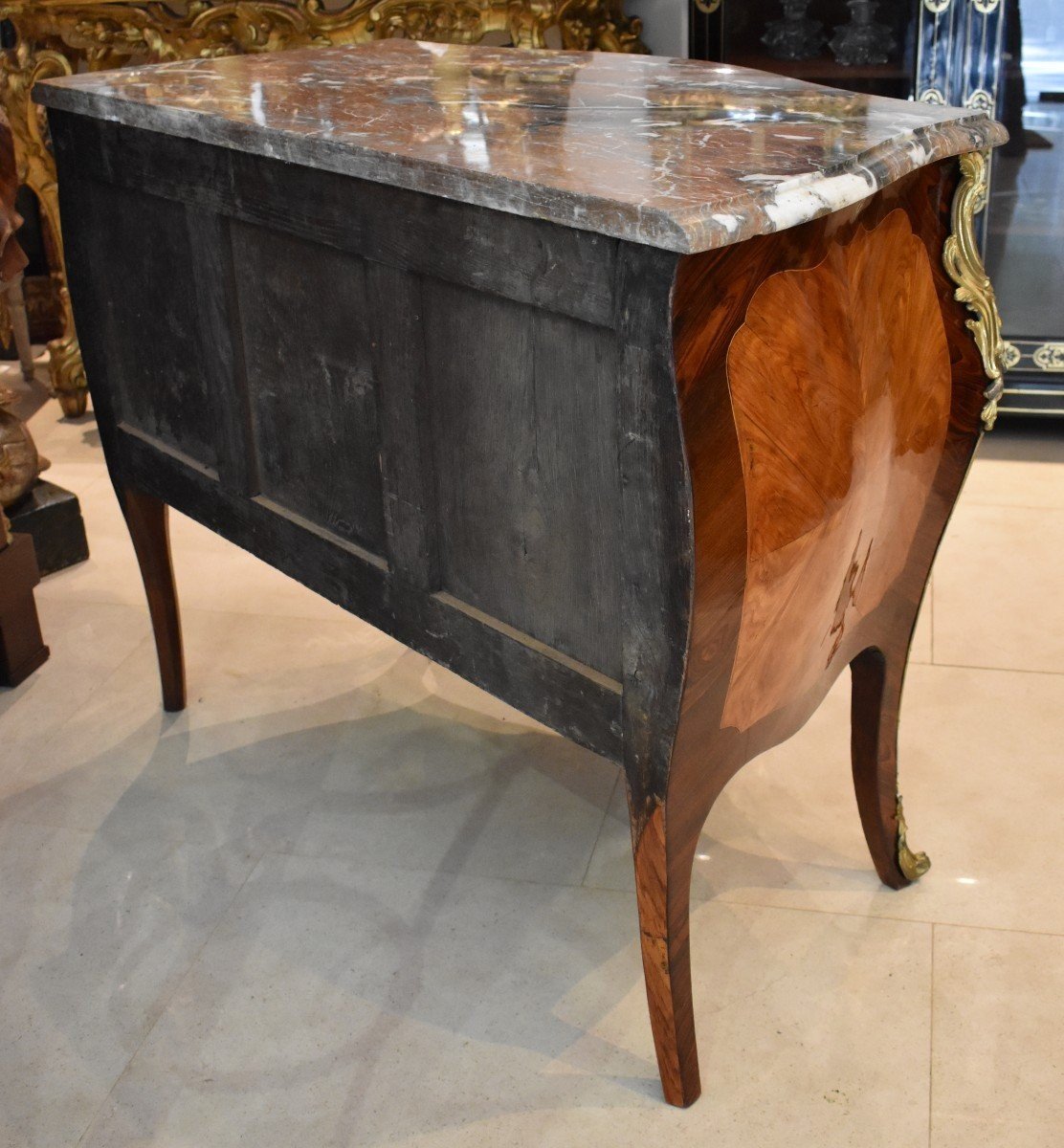 Commode Sauteuse Estampillée P. Roussel Epoque Louis XV XVIII ème-photo-4