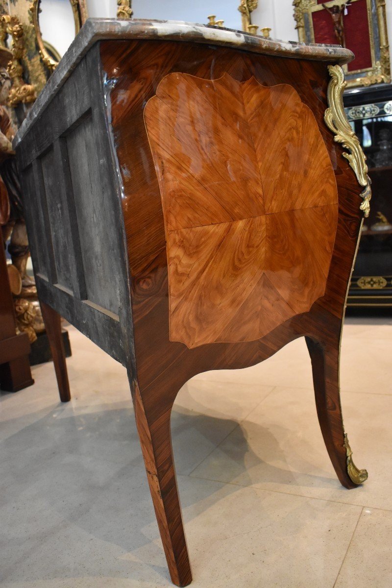 Commode Sauteuse Estampillée P. Roussel Epoque Louis XV XVIII ème-photo-5