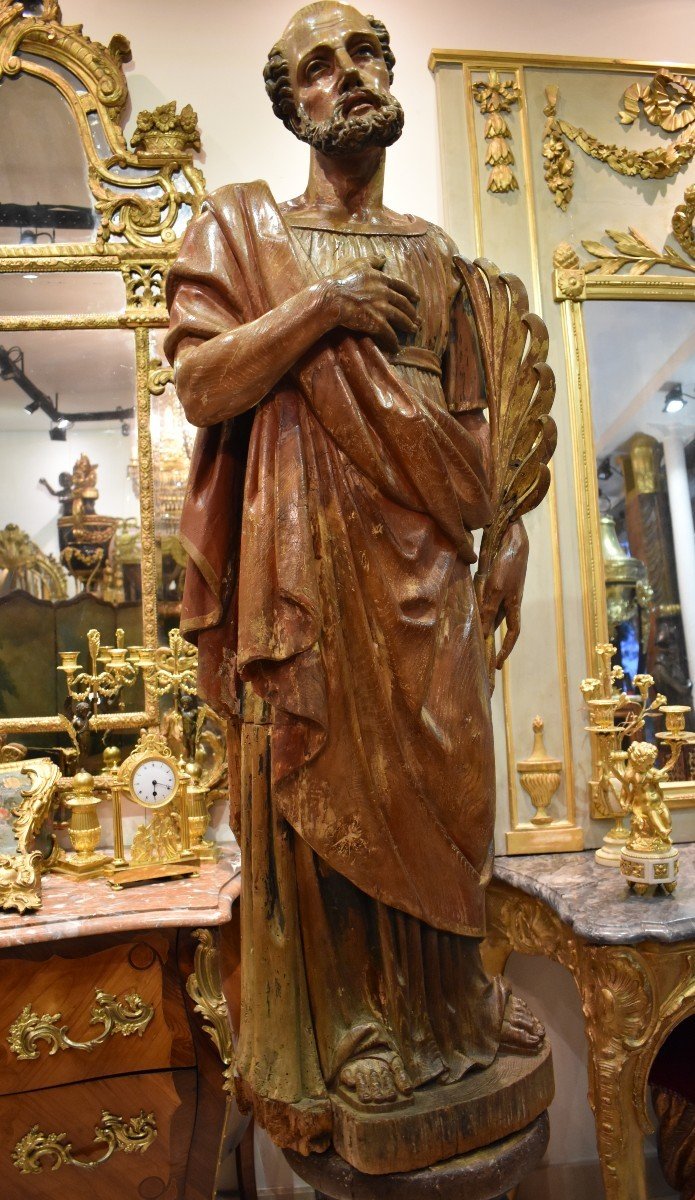 Important Sculpture Of "saint Etienne" In Linden Early XVIII