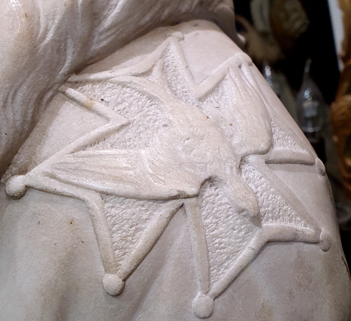 "louis XVI King Of France And Navarre" In White Carrara Marble Carved XVIII-photo-2