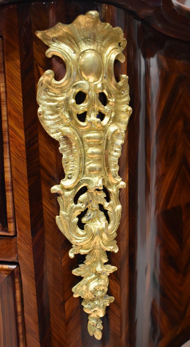 Commode "Arbalète" Estampillée I.C. SAUNIER Bronzes "C" Couronnés Epoque Louis  XV XVIII ème-photo-7