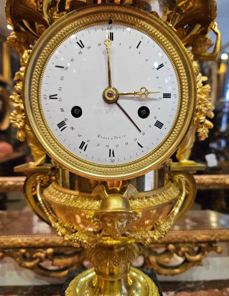 Important Gilt Bronze Clock Attributed To Pierre-philippe Thomire Empire Period 19th Century-photo-2