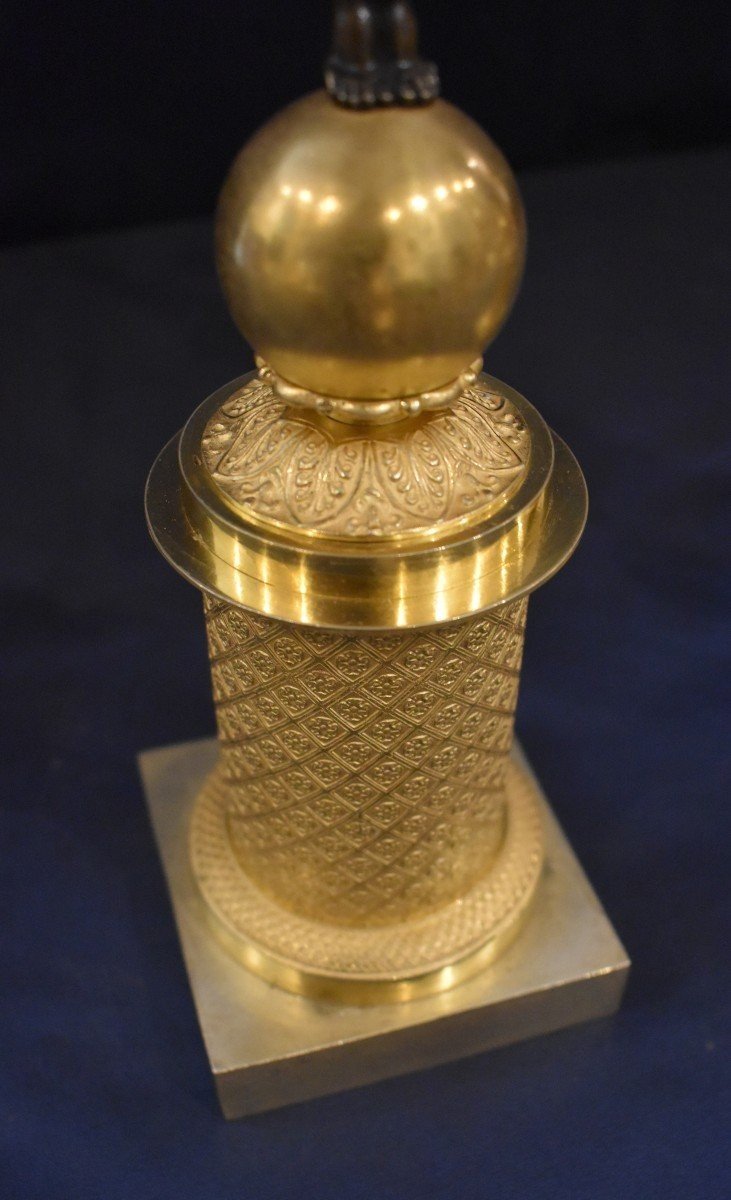 Paire De Candélabres "aux Victoires Ailées" Epoque Empire XIX ème-photo-2