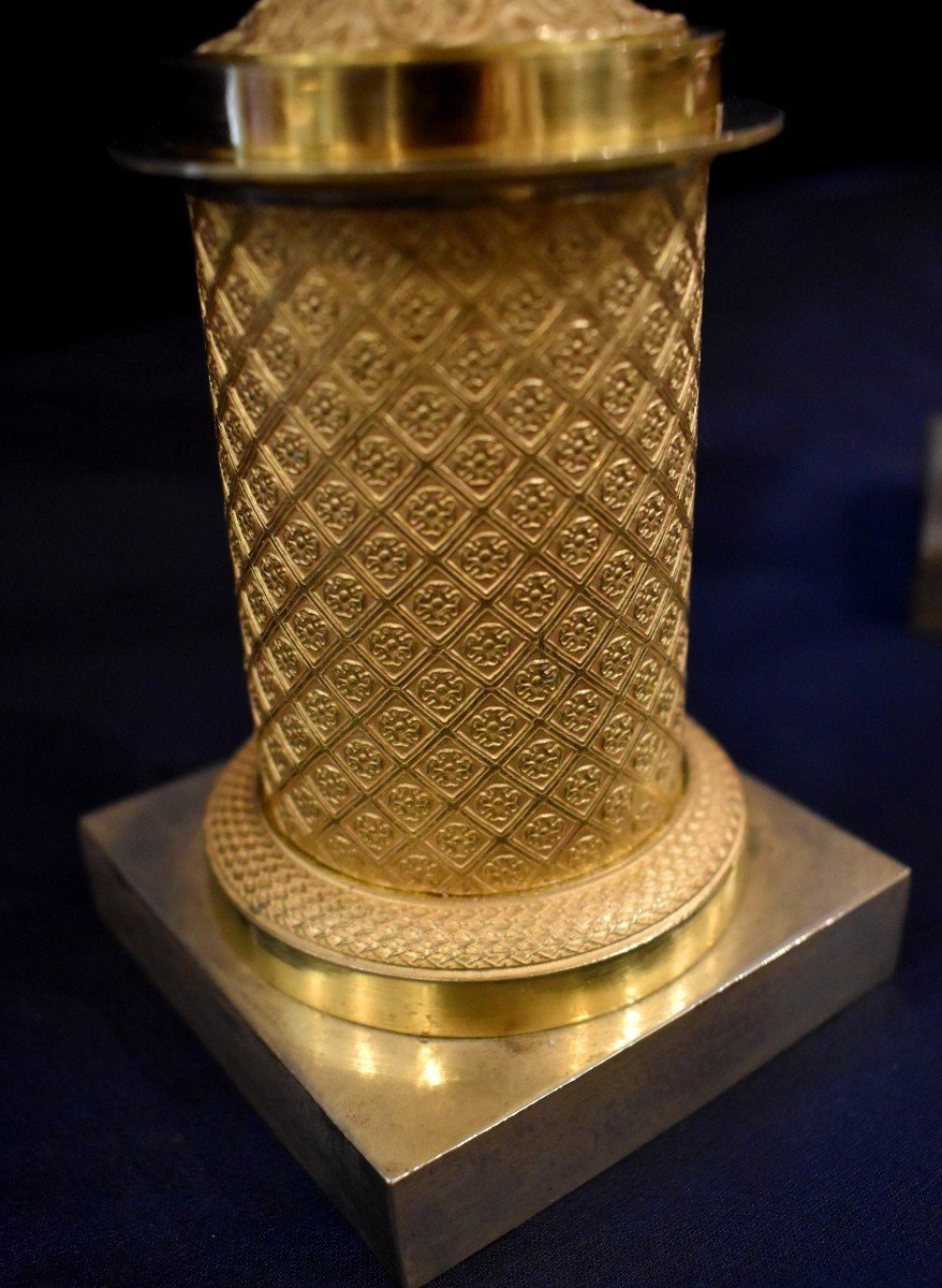 Paire De Candélabres "aux Victoires Ailées" Epoque Empire XIX ème-photo-3