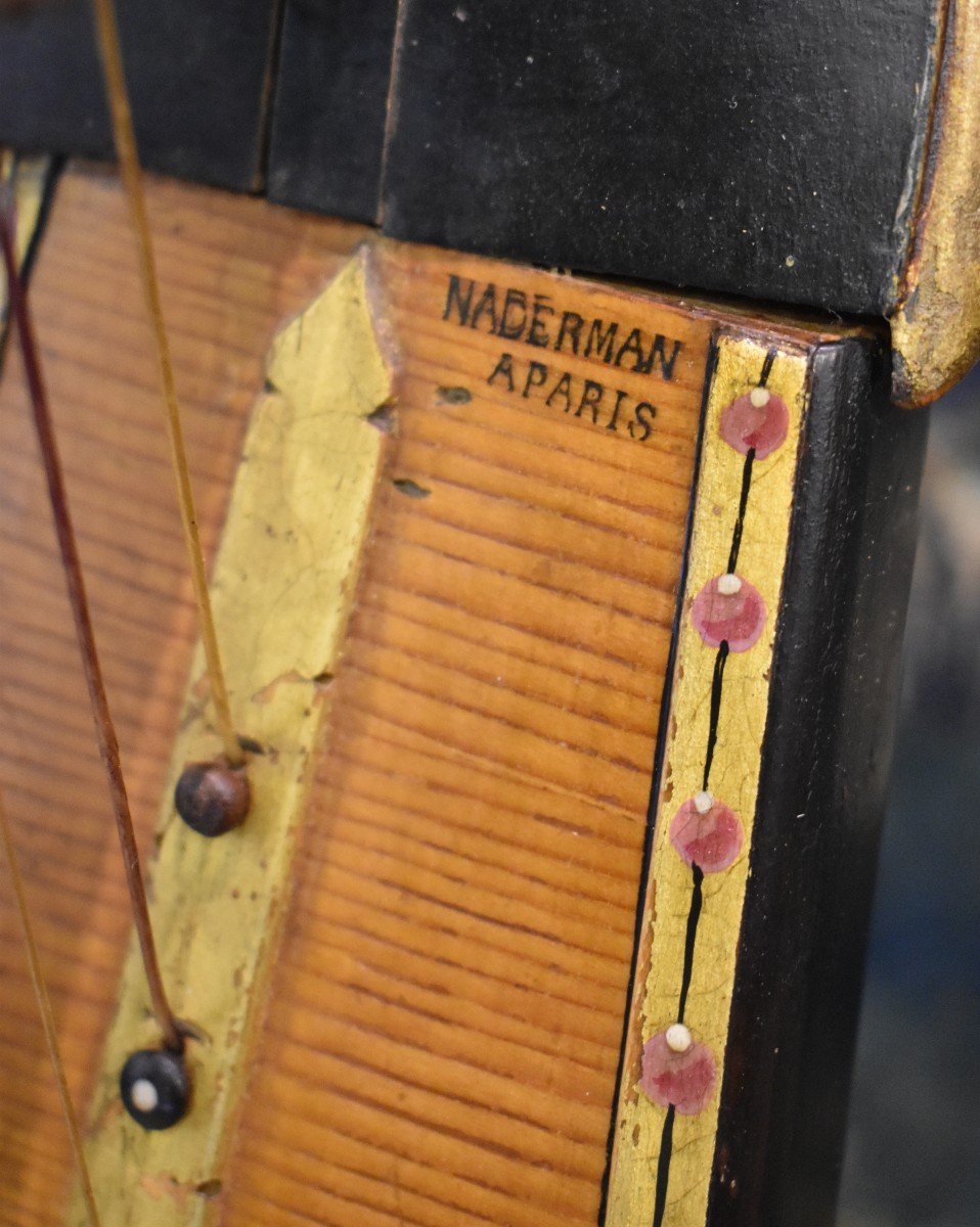 Harpe Signée "Naderman à Paris" Vers 1800 Epoque Empire XIX ème -photo-7