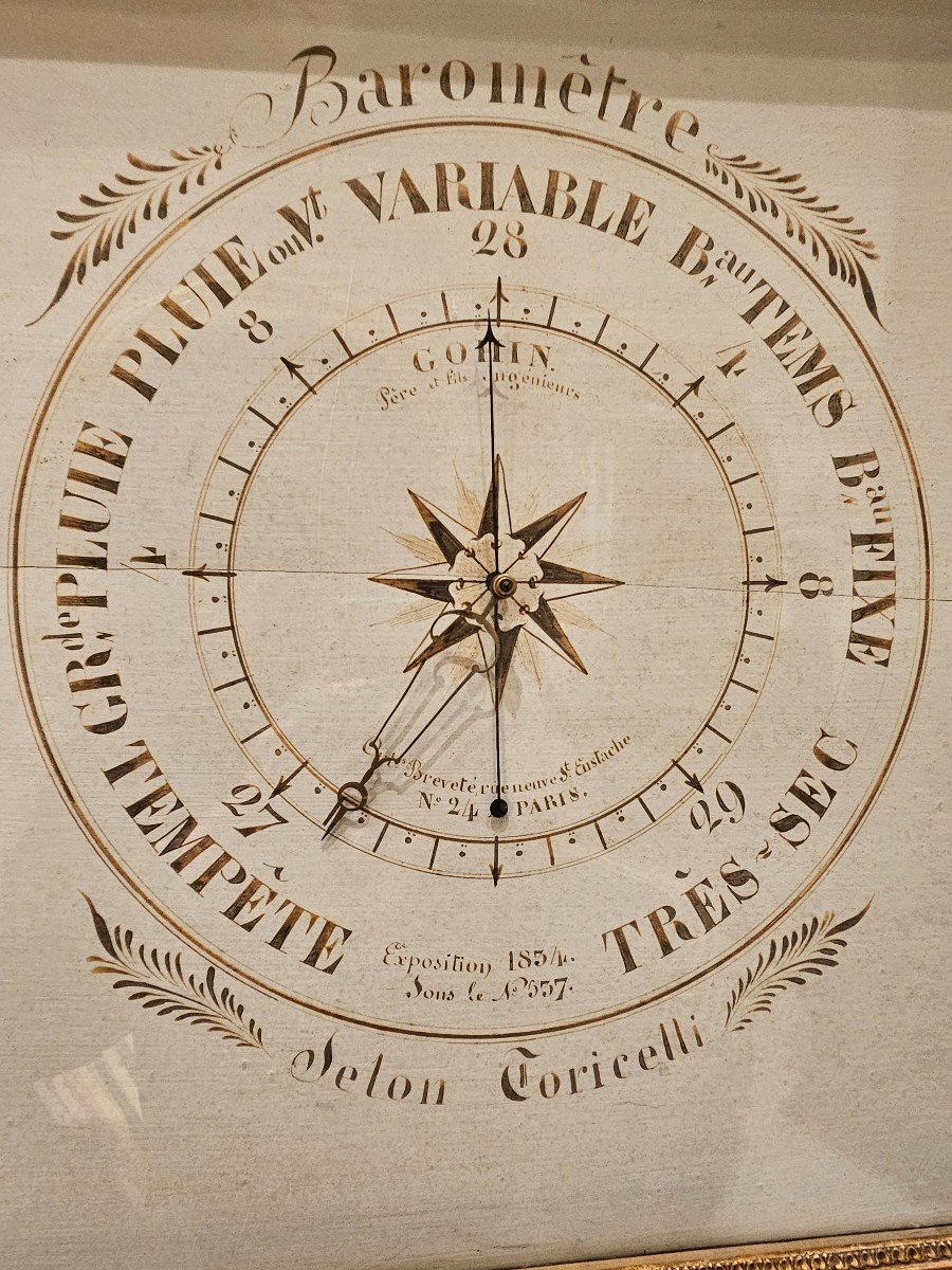 Baromètre et Thermomètre "Gohin à Paris Exposition des Produits De L'industrie Française 1834" -photo-3