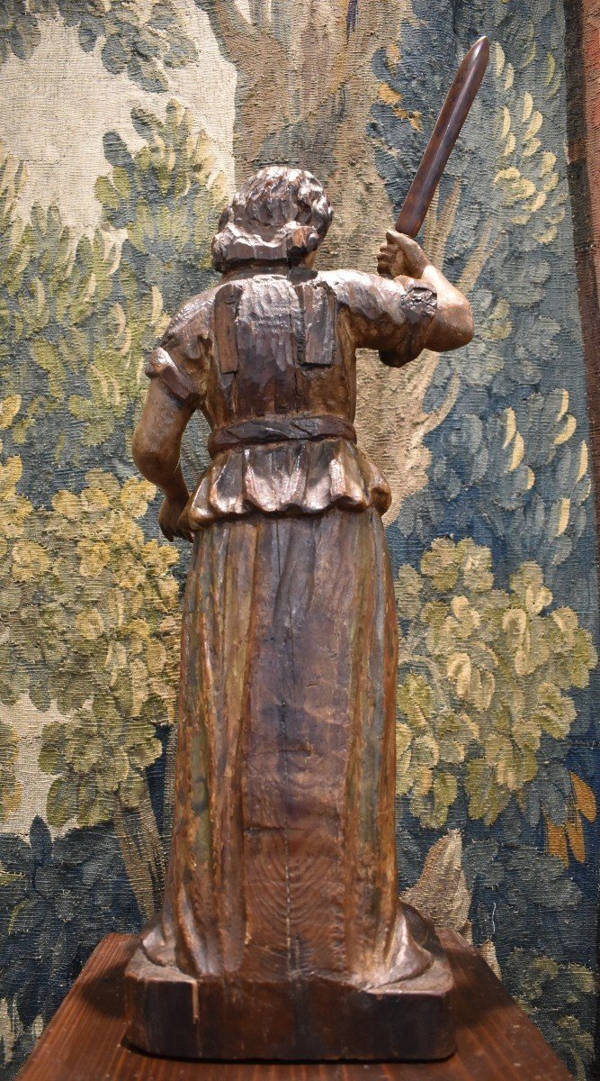 "saint Michael The Archangel" In Carved Wood XVIII-photo-7