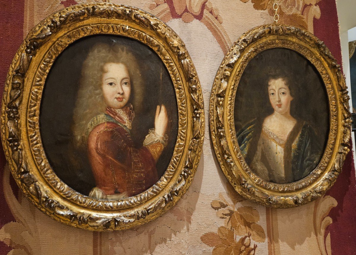 "louis XV And Marie Leczinska Children" Follower Of Pierre Mignard Regency Period Early 18th Century-photo-2