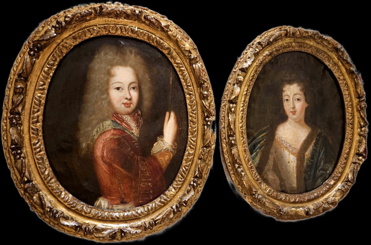 "louis XV And Marie Leczinska Children" Follower Of Pierre Mignard Regency Period Early 18th Century-photo-2